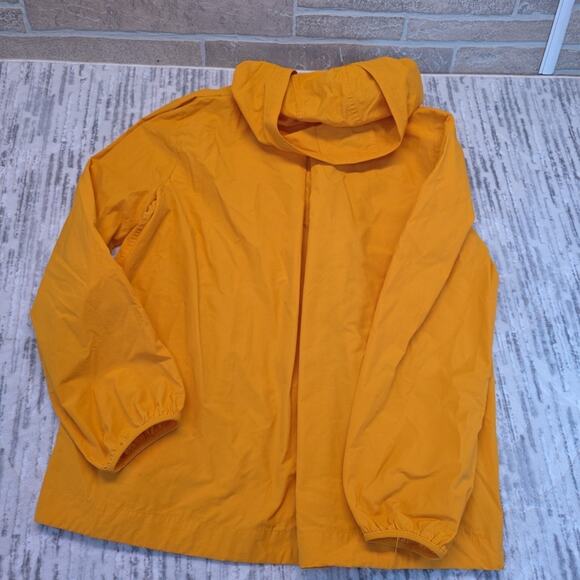 EILEEN FISHER Women's Hooded Windbreaker Front Zip Jacket Mango Orange Sz M - Picture 9 of 13